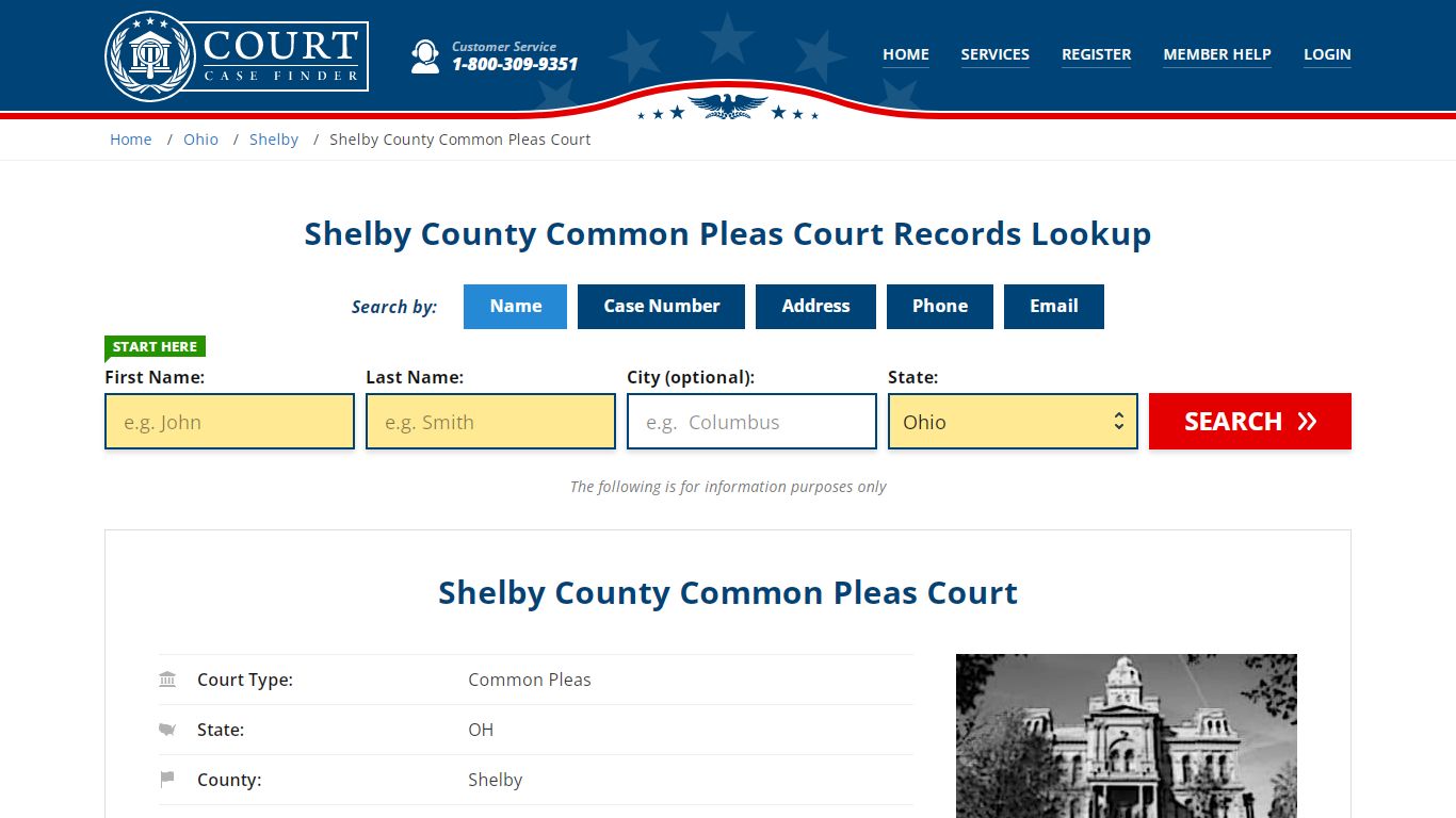 Shelby County Common Pleas Court Records Lookup