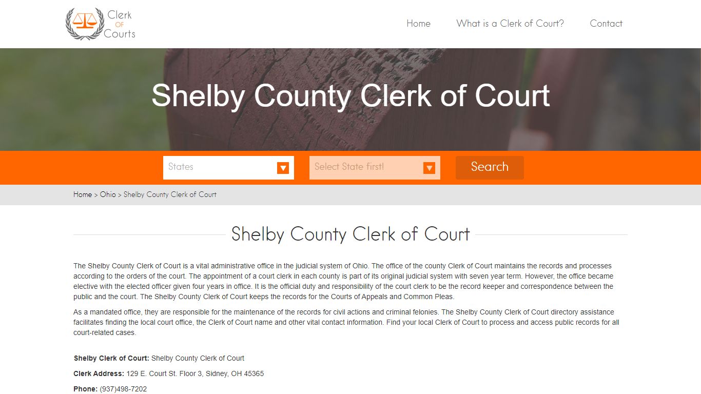 Find Your Shelby County Clerk of Courts in OH - clerk-of-courts.com